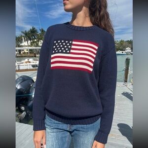 Brandy Melville navy American flag sweater (nico)